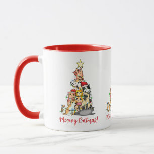 Mug Joli Chatmas des Chats Mignons Arbre de Noël