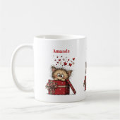 Mug Joli chaton de dessin animé dans une boîte avec de (Gauche)