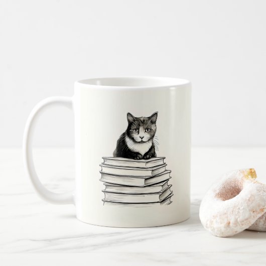 Mug Joli Chatons sur des Livres (Avec donut)