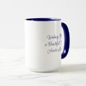 Mug Joli Cheval Blanc Floral Personnalisé (Devant droit)