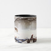 Mug Joli Cheval de Noël dans la neige (Centre)
