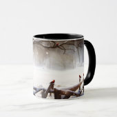 Mug Joli Cheval de Noël dans la neige (Devant droit)