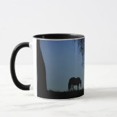 Mug Joli cheval et nuit étoilée avec chênes (Gauche)
