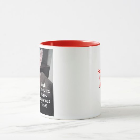 Mug Joli chien blanc de Noël avec des oreilles de lapi (Centre)