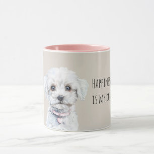 Mug Joli Chien Blanc Toutou
