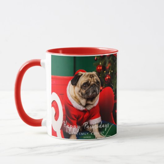 Mug Joli Chien Chien Chien Chien Chien Noel Photo Pawl (Gauche)