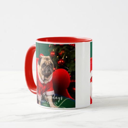 Mug Joli Chien Chien Chien Chien Chien Noel Photo Pawl (Devant gauche)