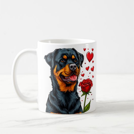 Mug Joli chien de la Saint-Valentin (Gauche)