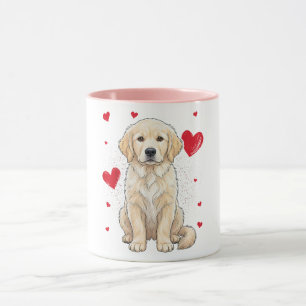 Mug Joli chien Golden Retriever Cream anglais