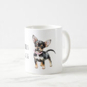 Mug Joli Chien Noir Chiot (Devant droit)