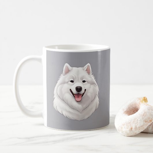 Mug Joli Chien Samoyé (Avec donut)