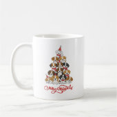Mug Joli chiot arbre de Noël empilé (Gauche)