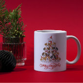 Mug Joli chiot arbre de Noël empilé