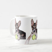 Mug Joli chiot avec balle (Devant gauche)