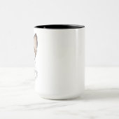 Mug Joli chiot buvant du café (Centre)