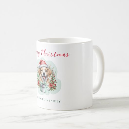 Mug Joli chiot de Noël (Devant droit)