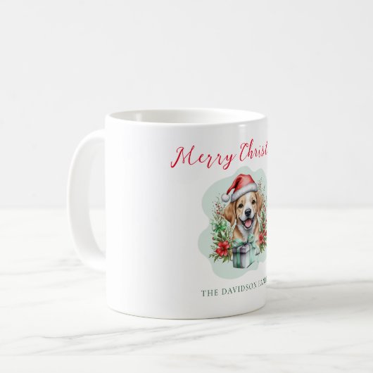 Mug Joli chiot de Noël (Devant gauche)