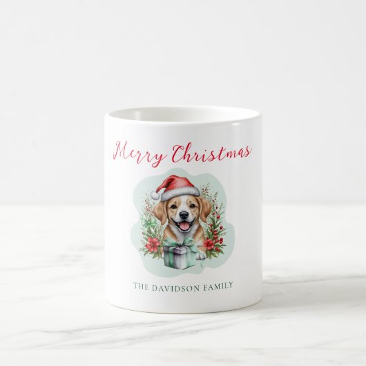 Mug Joli chiot de Noël (Centre)