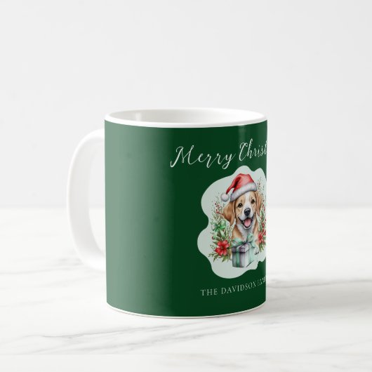 Mug Joli chiot de Noël (Devant gauche)