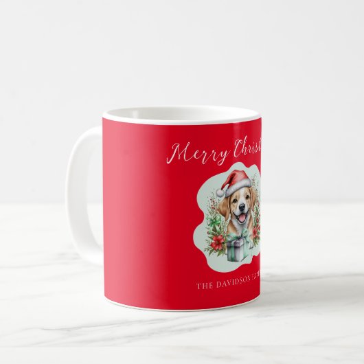 Mug Joli chiot de Noël (Devant gauche)