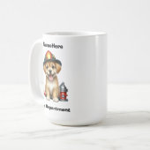 Mug Joli chiot habillé en pompier avec des outils (Devant gauche)