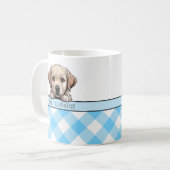 Mug Joli chiot Labrador Meilleure maman de chien Gingh (Devant gauche)
