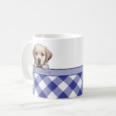 Mug Joli chiot Labrador Meilleure maman de chien Gingh (Devant gauche)