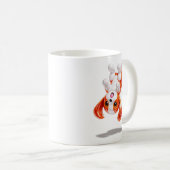 Mug Joli chiot lévitant la tête à l'envers (Devant droit)
