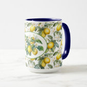Mug Joli citron Arbre aquarelle Art (Devant droit)