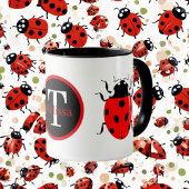 Mug joli coccinelle ajouter monogramme