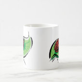 Mug joli coccinelle sur la feuille (Centre)