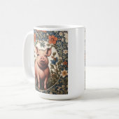 Mug Joli Cochon Inspiré de William Morris (Devant gauche)