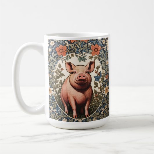 Mug Joli Cochon Inspiré de William Morris (Gauche)