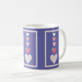 Mug Joli Coeur Périwinkle mignon Simple Moderne (Devant droit)