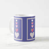 Mug Joli Coeur Périwinkle mignon Simple Moderne (Devant gauche)