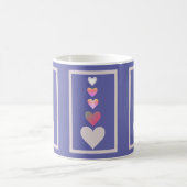 Mug Joli Coeur Périwinkle mignon Simple Moderne (Centre)