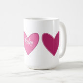 Mug Joli Coeur rose et rose (Devant droit)