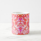Mug Joli Coeur Rose Monogramme Texte Personnalisé (Centre)
