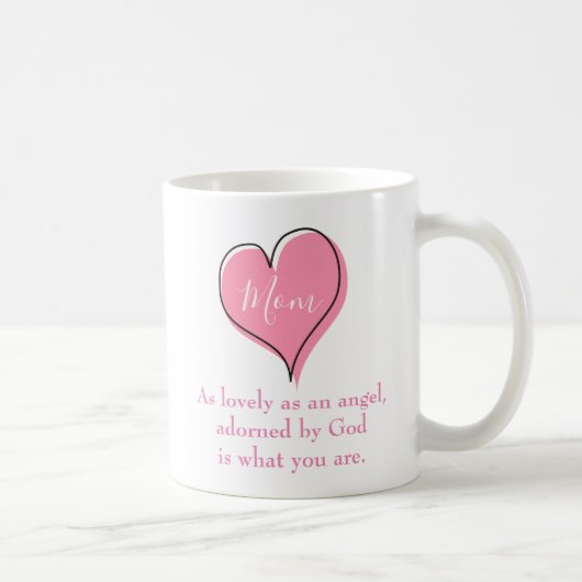 Mug Joli coeur rose pour maman (Droite)