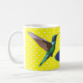 Mug Joli colibri aux Pois jaunes (Gauche)