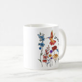 Mug Joli colibri de fleurs laisse pousser ton âme (Devant droit)