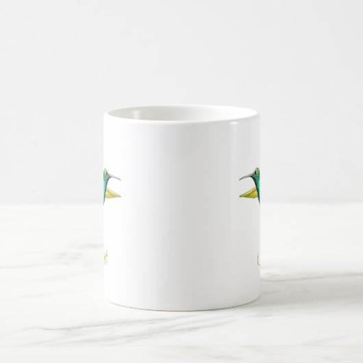 Mug Joli colibri multicolore & calligraphie (Centre)