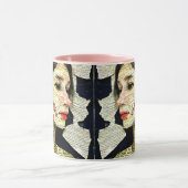 Mug Joli collage d'art féminin (Centre)