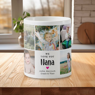 Mug Joli collage photo 'Nous t'aimons Nana'