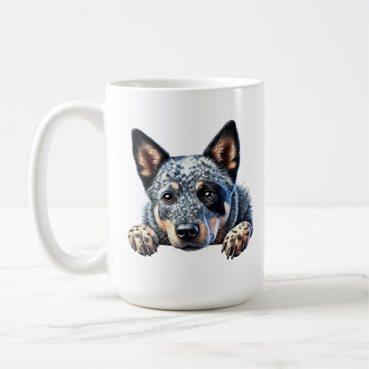 Mug Joli Conception de chien de bétail australien" (Gauche)