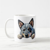 Mug Joli Conception de chien de bétail australien" (Gauche)