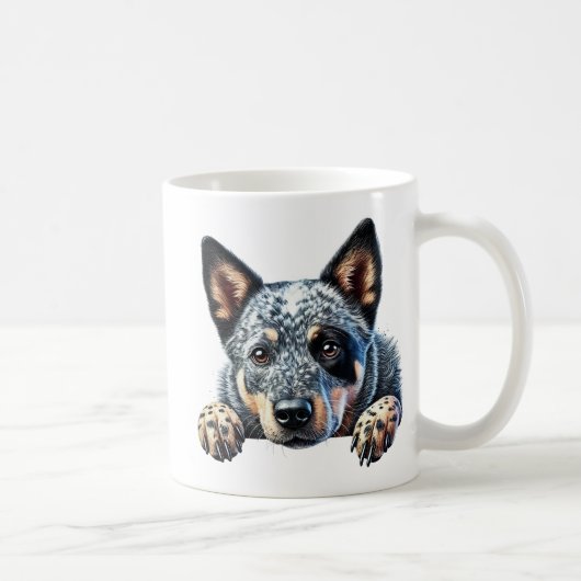 Mug Joli Conception de chien de bétail australien" (Droite)
