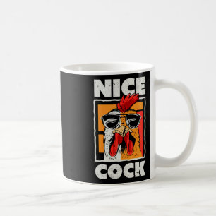 Mug Joli coq de poulet porte des lunettes de soleil