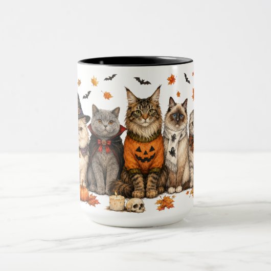 Mug Joli/Coquet Chat d'Halloween (Centre)