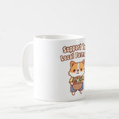 Mug Joli Corgi Avec Légumes Soutenez Votre Ferme Local (Devant gauche)